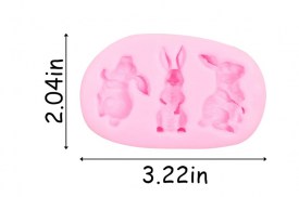 Molde silicona 3 conejitos chicos 3B6 (2)